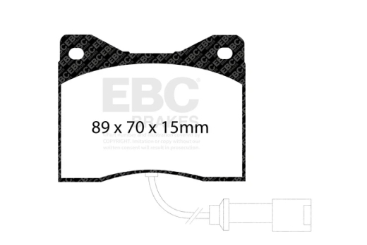 EBC DP3753/2C Brakes Redstuff 3000 Series Sport Scheibenbremsatz 89x70x15mm
