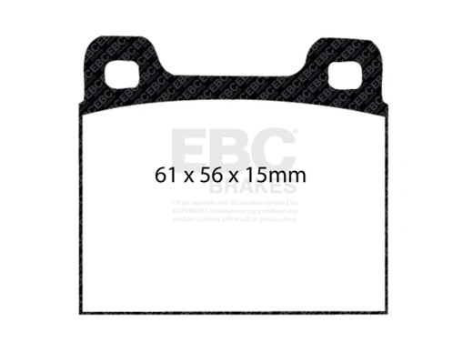 EBC DP4104R Yellowstuff 4000 Series Sport Scheibenbremsbelag Satz 61x56x15mm