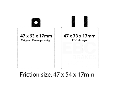 EBC DP3120C Scheibenbremssatz Redstuff 3000 Series Sport 47x96x17mm