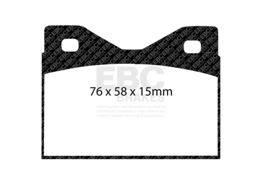 EBC Greenstuff Brake Pad 2000 Series Sport Set 76x58x15mm