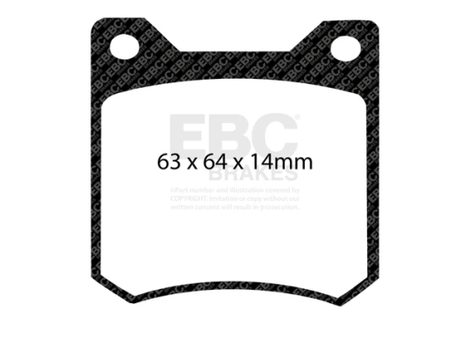 EBC DP3162C Redstuff Scheibenbremsbelag Satz 3000 Series Sport Satz 63x64x14mm