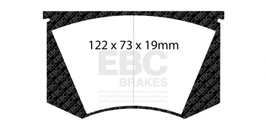 EBC DP2223 Greenstuff Scheibenbremsbelag Satz 2000 Series 122x73x19mm