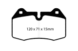 EBC DP41644R Scheibenbremssatz Yellowstuff 4000 Series Street 120x71x15mm