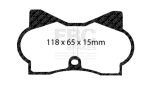 EBC DP4180R Yellowstuff 4000 Series Street and Track Brake Pad Set 118x65x15mm
