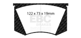 EBC DP2223 Greenstuff Scheibenbremsbelag Satz 2000 Series 122x73x19mm