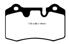 EBC Brakes Redstuff 3000 Series Sport Scheibenbremsatz 110x68x14mm