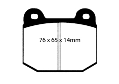 EBC DP41537R Brakes Yellowstuff 4000 Series Street 76x65x15mm