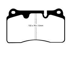 EBC DP81110.16SR21 Sintered Race Scheibenbremsbeläge 132x67x16mm